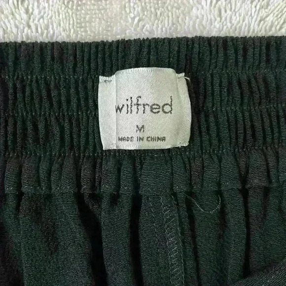 Aritzia Wilfred Sheer Flowy Wide Leg Ankle Pull On Pant Elastic Waist Black Sz M - Picture 5 of 11